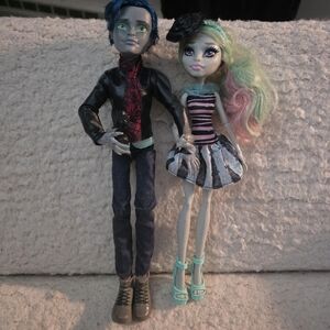 Monster High Dolls with Blue and Pink Hair